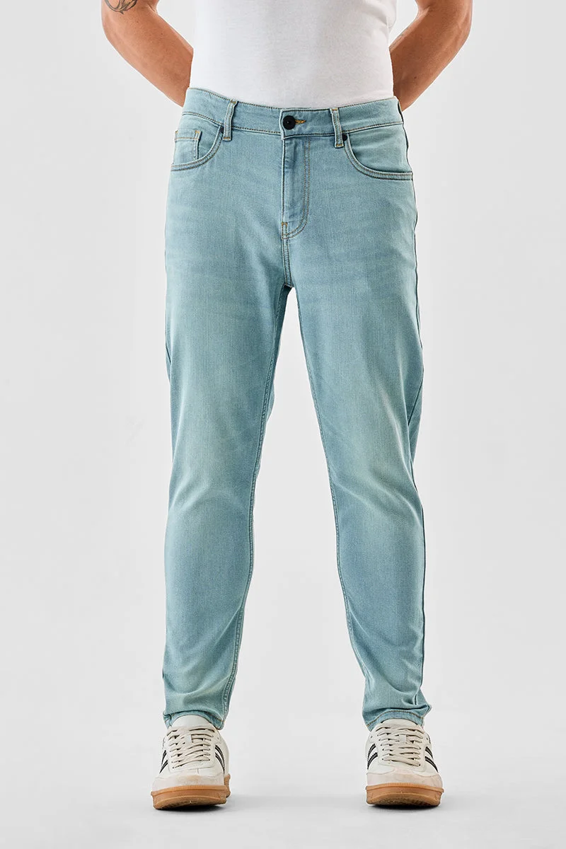 SNITCH Blue Washed Skinny Jeans for Men | Best Price UAE